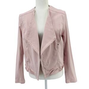 Lysse Blazer Jacket WMNS M Pink Open Front Stretch Twill Long Sleeve Hand Pocket